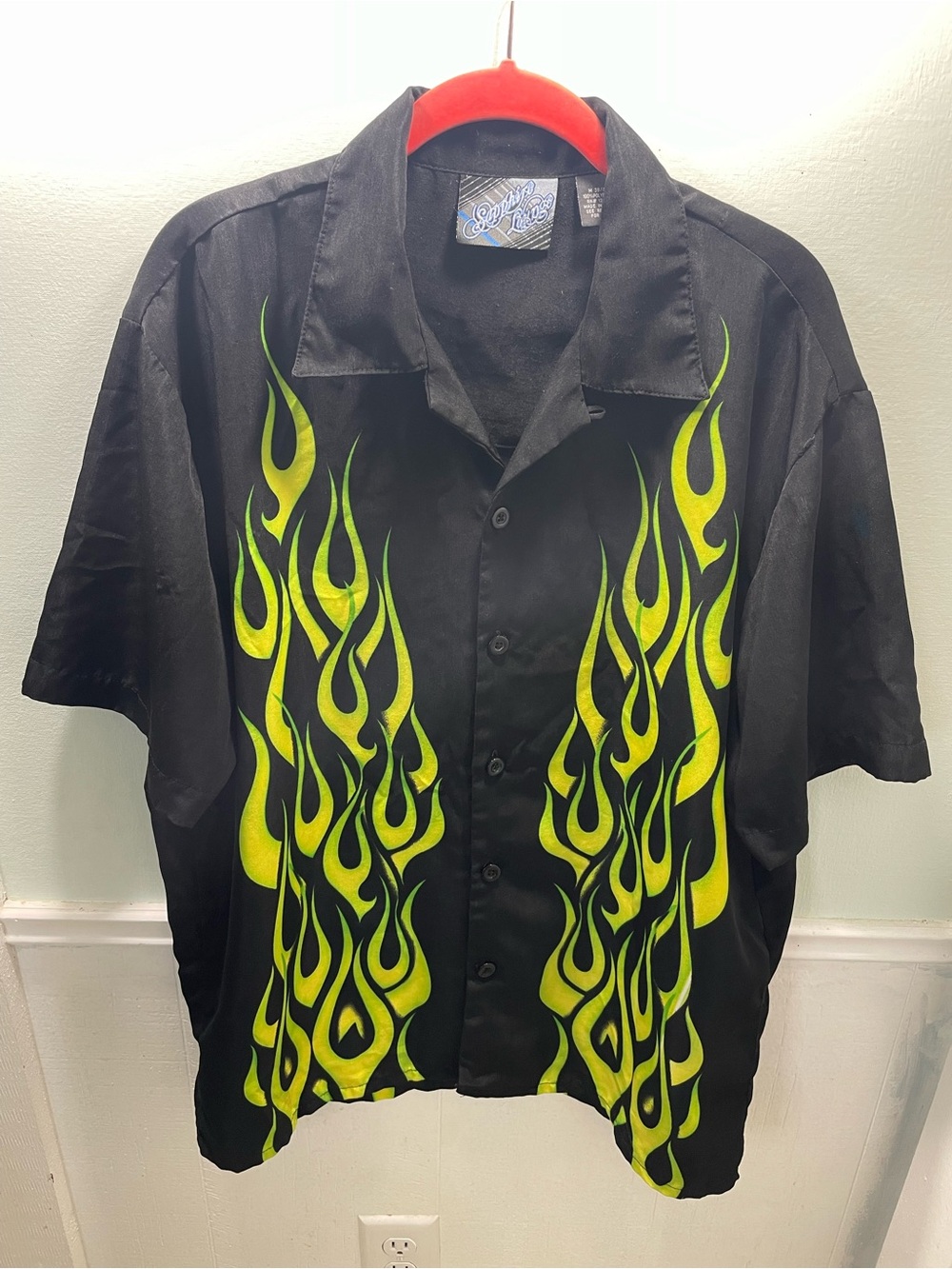 Vintage Y2K Sapphire Lounge bowling-style shirt